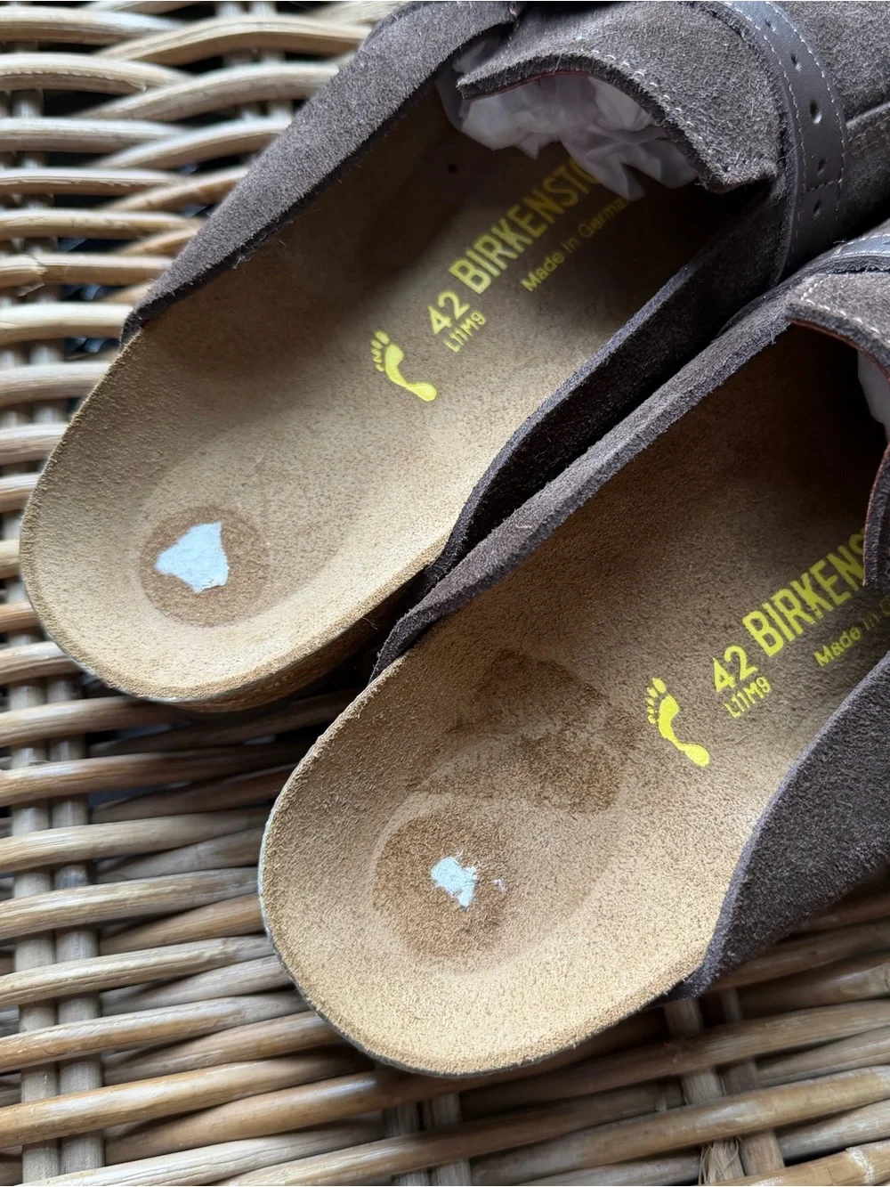 NEW Birkenstock Eaton Suede Clog Sandals Buckle EU 42 US 9 Men’s Brown Shoes